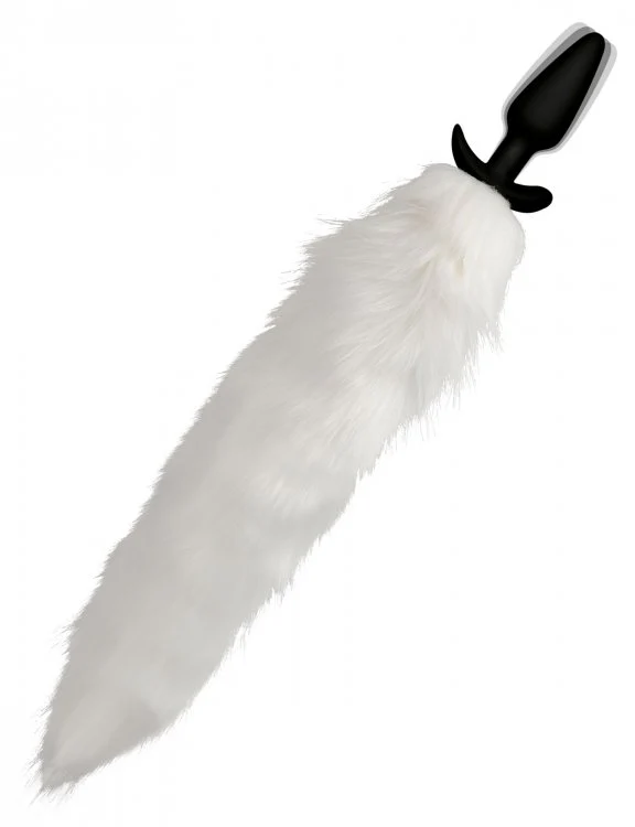 Tailz Vibrating White Fox Tail - Image 5