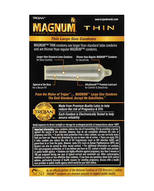 Trojan Magnum Thin Condoms - Image 3