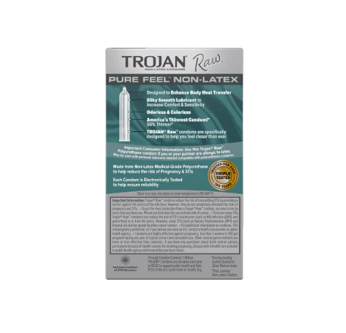 Trojan Raw Pure Feel Non-Latex - Image 2