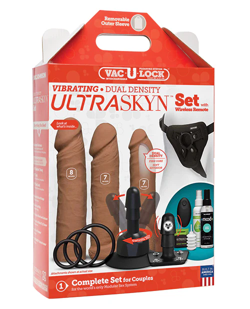 Vac-U-Lock Vibrating Dual Density UltraSkyn Set with Remote - Image 6