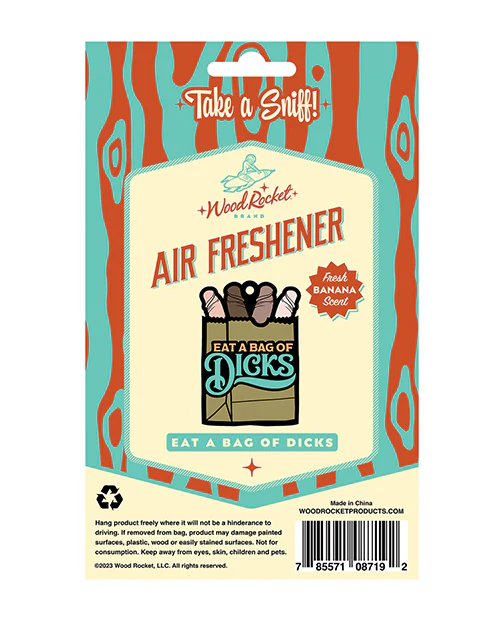 Wood Rocket "Eat A Bag of Dicks" Air Freshener - Image 2