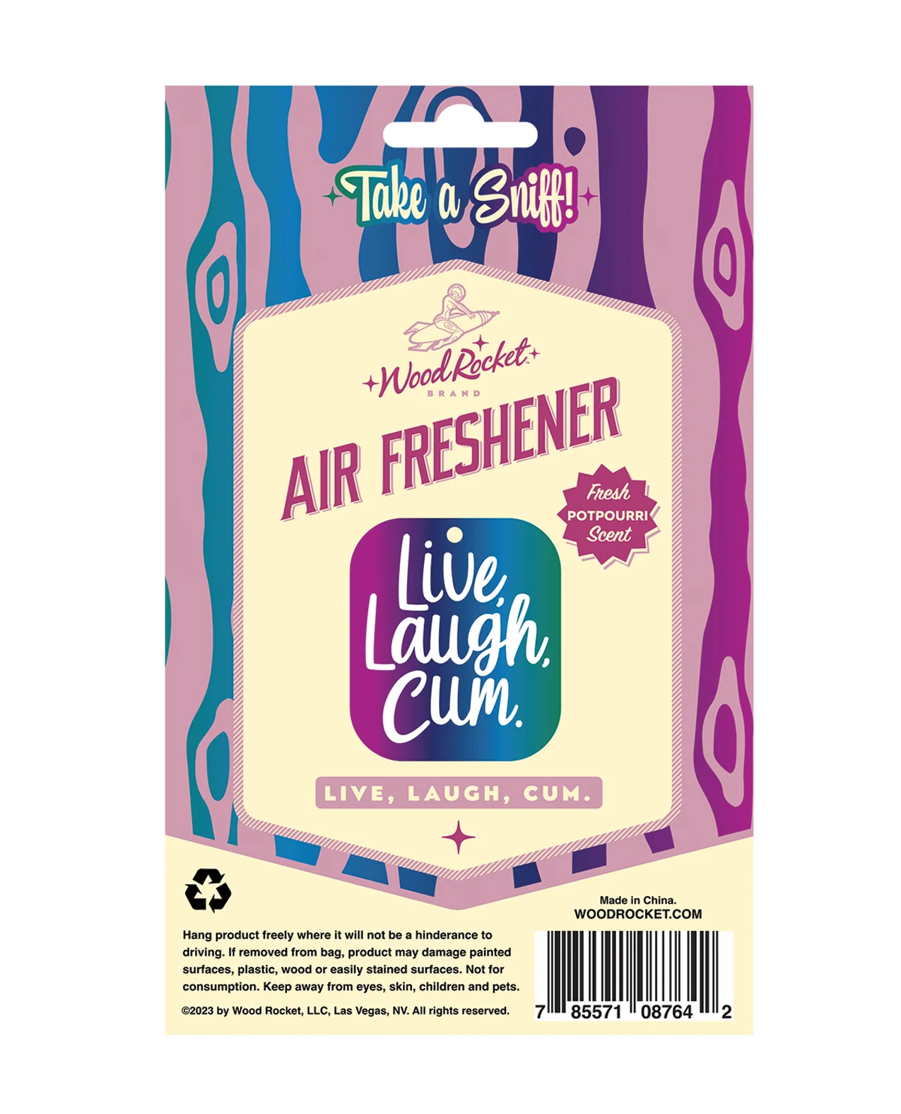 Wood Rocket Live Laugh Cum Air Freshener - Potpourri - Image 3