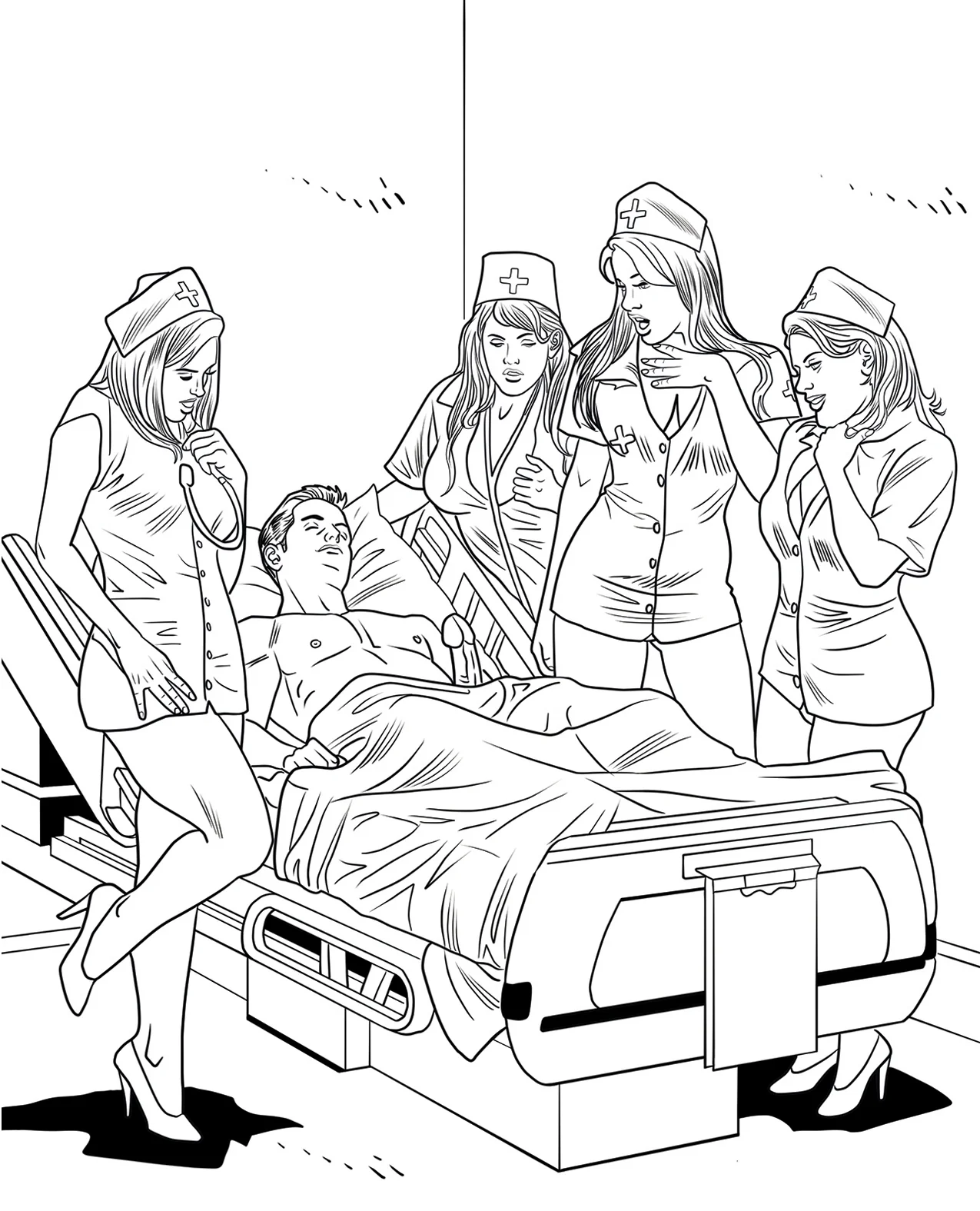 Wood Rocket XXX Nurses Coloring Book - Image 4